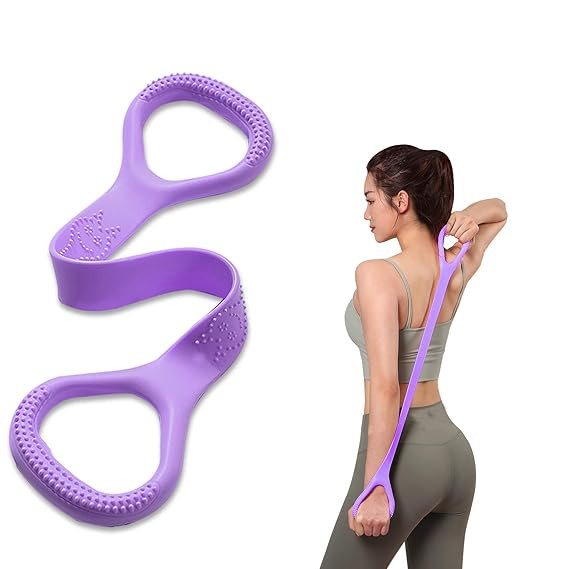 Ndola Figure 8 Fitness Resistance Band, Arm|Back Training Elastic Ropes - Pure Barre Workout Chest Arm and Shoulder Stretch Bands Exercise Equipment for Physical Therapy,Yoga,Pilates, Stretching