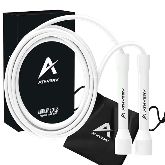 Speed Jump Rope, Freestyle Skipping Rope for Releases, Tricks & Cardio (White)