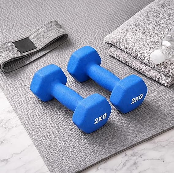 Basics Neoprene Dumbbell 2 Kg, Set of 2