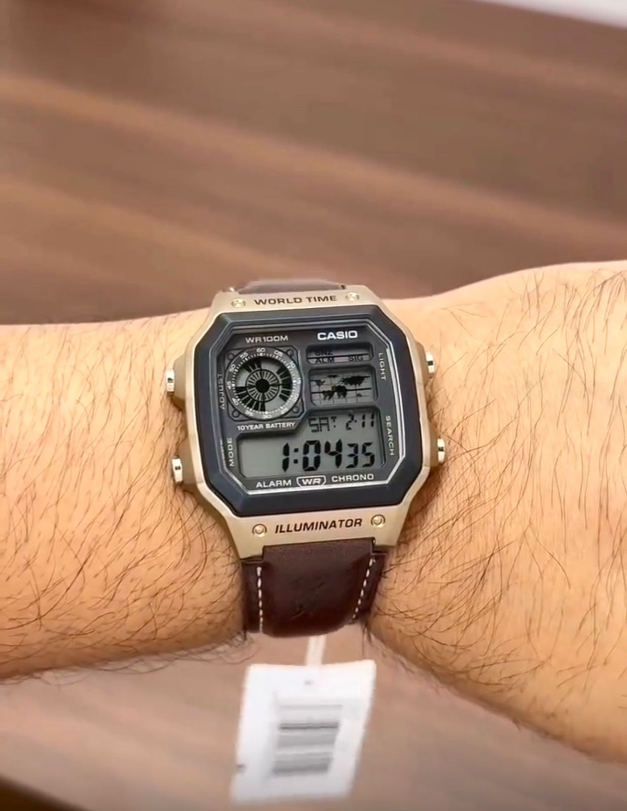 Casio AE-1200WH "World Time" (Leather Strap Version)