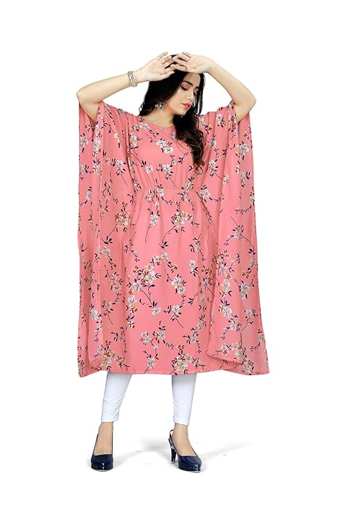 Women Floral Print Kaftan Dress