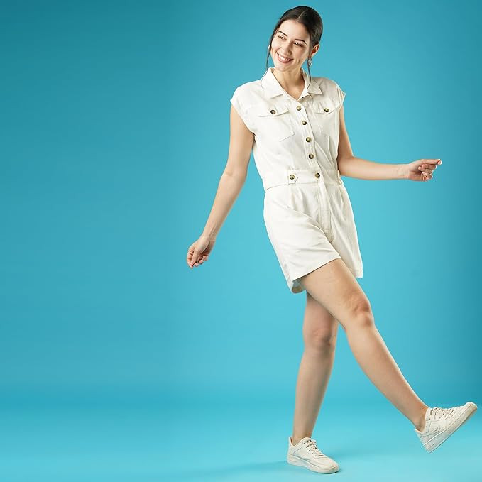 Globus Women Jumpsuit (GS566235_White_L)