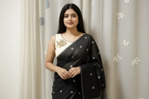 Casual Wear Sleeveless Hand Painted Cotton Blouse