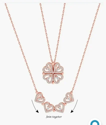 2 In 1 Magnetic Four Heart Necklace