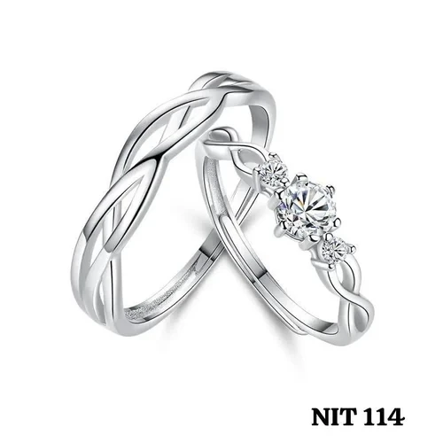 Couple Adjustable Ring Set With Red Box