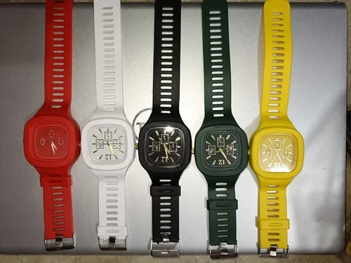 Analog Squre Silicon Watch