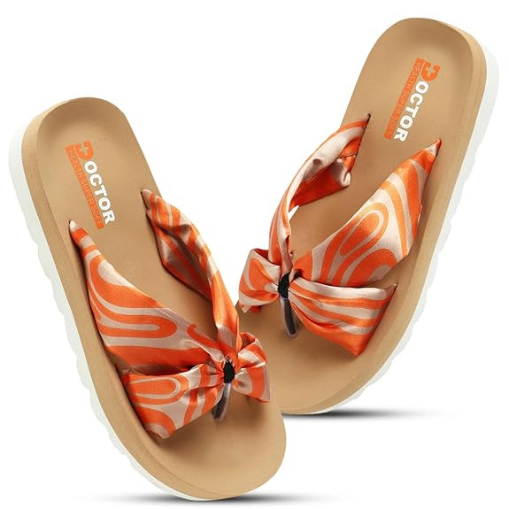 DOCTOR HEALTH SUPER SOFT Women's Classic Ultra Soft Flip Flops with Cushion Footbed for Adult | Comfortable & Light Weight | Stylish & Anti-Skid | Waterproof & Everyday Slip-on for Ladies