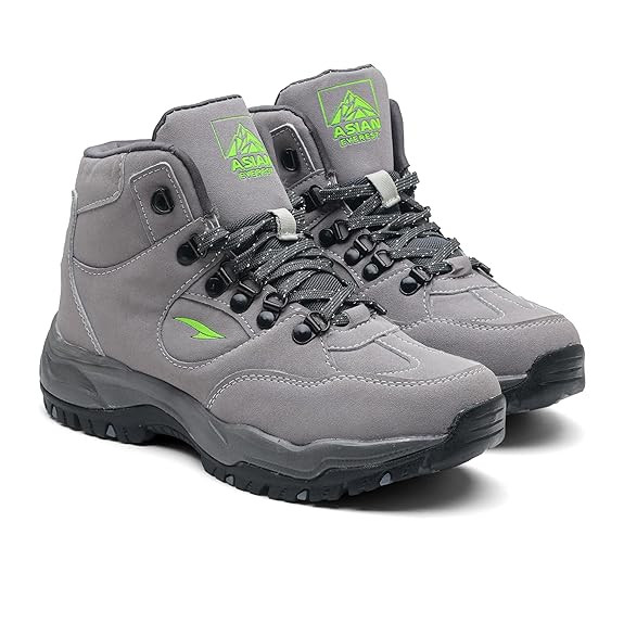 ASIAN Everest-25 Men's Trekking Shoes | High-Neck Hiking Boots | Water-Repellent Suede Synthetic | High Grip Sole | EVA Midsole Cushioning Comfort
