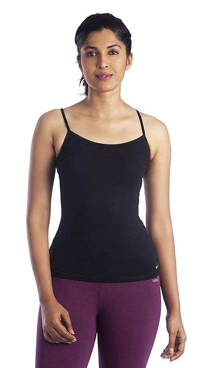 Lavos Women’s Camisoles, Sleeveless Long Tank Top, Anti-Microbial Bamboo Cotton Camisole Slip, Adjustable Straps Spaghetti Tops, Comfortable Inner Slips for Women