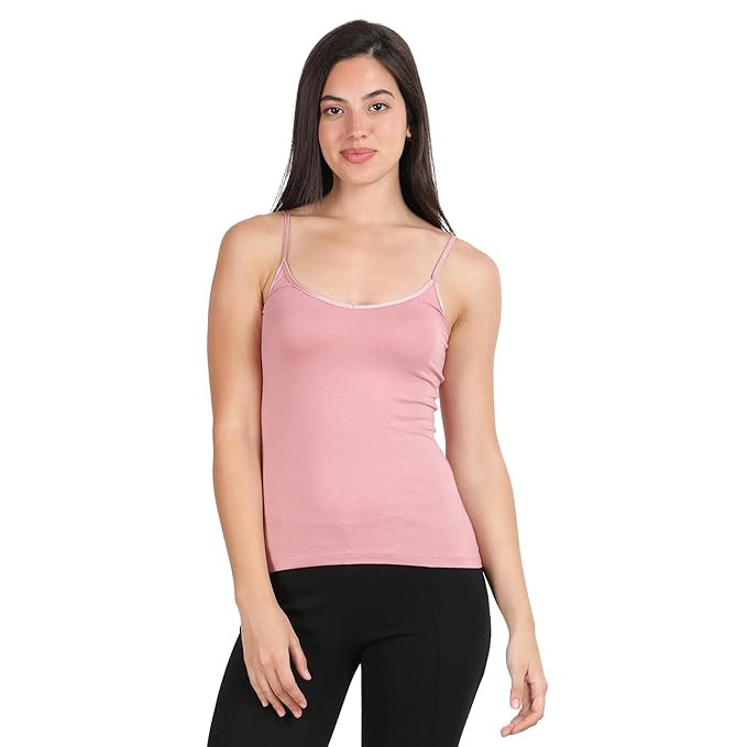 Lavos Women’s Camisoles, Sleeveless Long Tank Top, Anti-Microbial Bamboo Cotton Camisole Slip, Adjustable Straps Spaghetti Tops, Comfortable Inner Slips for Women