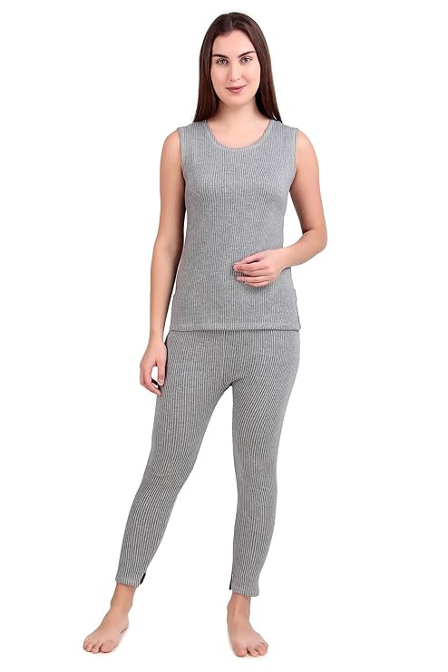 HAP Women's Quilted Thermal Set : Sleeveless Top + Trouser