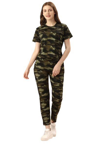 DTR FASHION® Women's Round Neck Cotton Tracksuits
