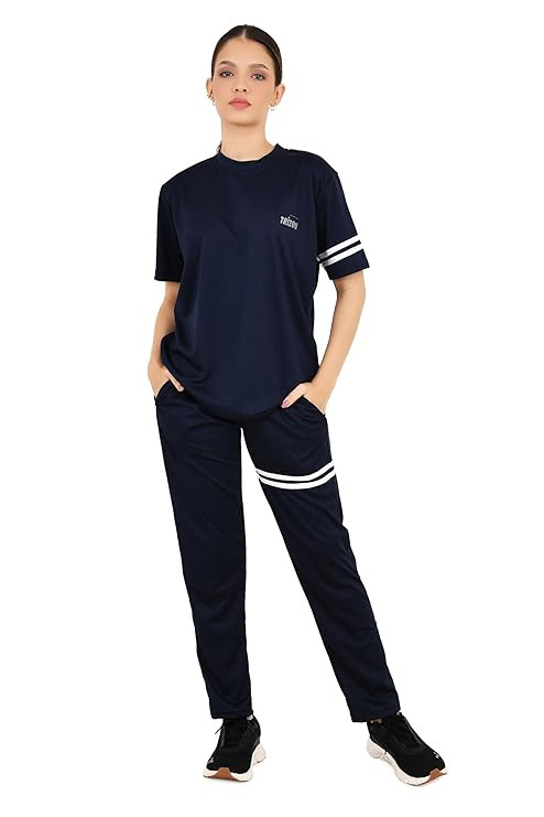 Women's Lycra Casual Wear Solid/Plain Night Suit Set of Top & Shorts, Co Ord Set
