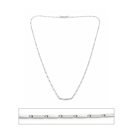Silver Color Stainless Steel High Quality Metal Fashion Artificial Intimation Latest Stylish Link Design Chain Necklace for Women & Men