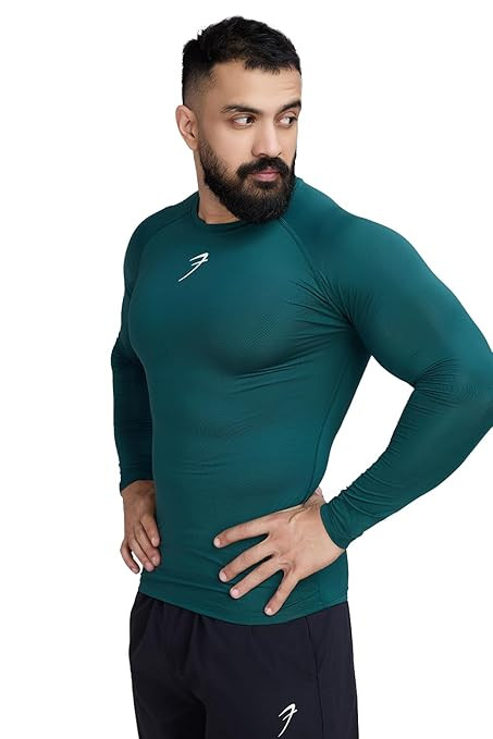 FUAARK Men's Full Sleeve Compression T-Shirt - Athletic Base Layer for Fitness, Cycling, Training, Workout, Tactical Sports Wear