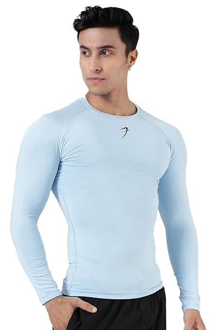 FUAARK Men's Full Sleeve Compression T-Shirt - Athletic Base Layer for Fitness, Cycling, Training, Workout, Tactical Sports Wear