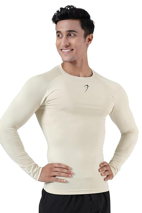 FUAARK Men's Full Sleeve Compression T-Shirt - Athletic Base Layer for Fitness, Cycling, Training, Workout, Tactical Sports Wear