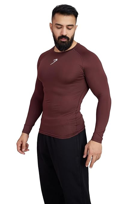 FUAARK Men's Full Sleeve Compression T-Shirt - Athletic Base Layer for Fitness, Cycling, Training, Workout, Tactical Sports Wear