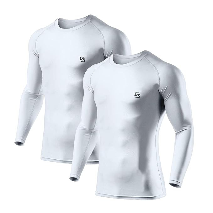 Men's Cool Dry Short Sleeve Compression Shirts, Sports Baselayer T-Shirts Tops, Athletic Workout Shirt