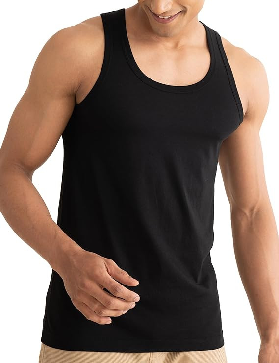 DAMENSCH Neo-Cotton Round Neck Vest for Man, Anti-Bacterial, Shape Retaining Vest, 100% Cotton Banyan for Men, Buttery Soft Inner Baniyan