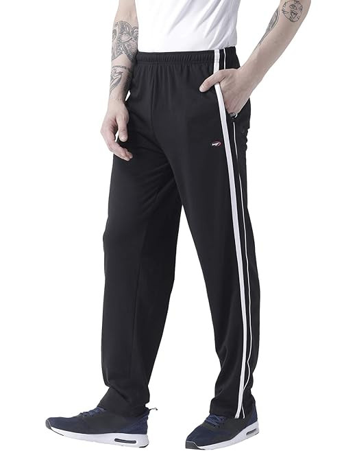 berge' Men Cotton Polyester Comfy Regular Fit Sports Quality Track Pants with Secure Zipper Pocket, Casual Wear Lower Tracks Pant