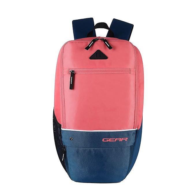 Gear SUPERIOR XL 17L Water Resistant School Bag/Daypack/Casual Backpack/College Bag for Men/Women (Pink-Blue)