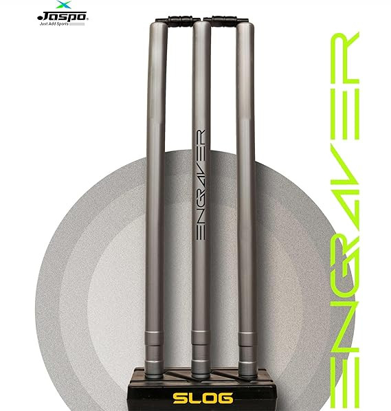 JASPO Slog Engraver Cricket Kit – Stumps – Lightweight & Durable Tennis Cricket Plastic Kit (Wicket Set Only)