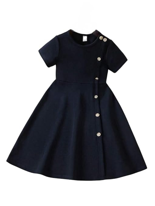 Summer Dress for Baby Girl/Frocks for Baby Girl/Baby Frocks Girl Lycra/Casual Dress Short Short Sleeve