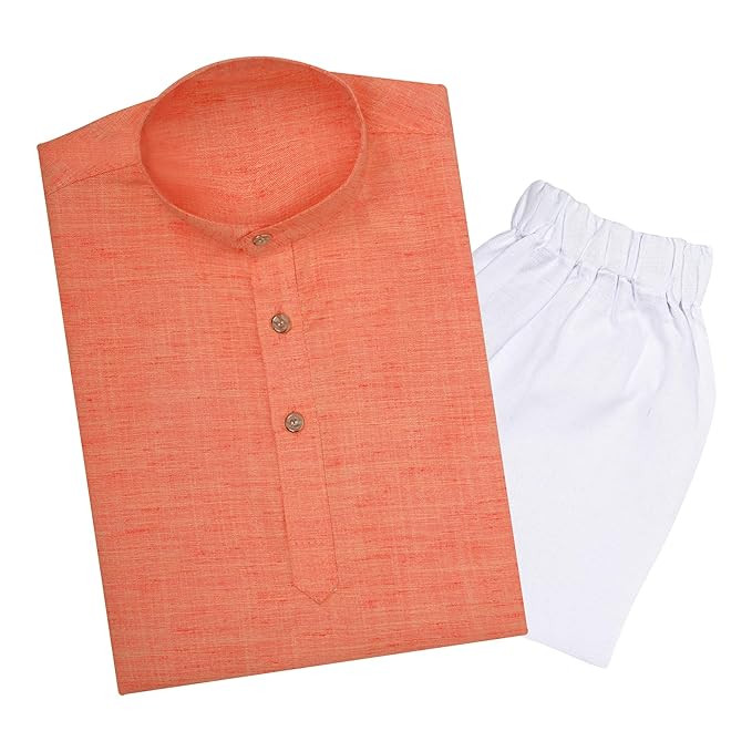 TinySteps Boys Kurta Pajama Set for 1-10 Years | Solid Color Cotton Ethnic Wear with Full Sleeves | Summer Comfortable Indian Outfit for Daily & Festive Occasions