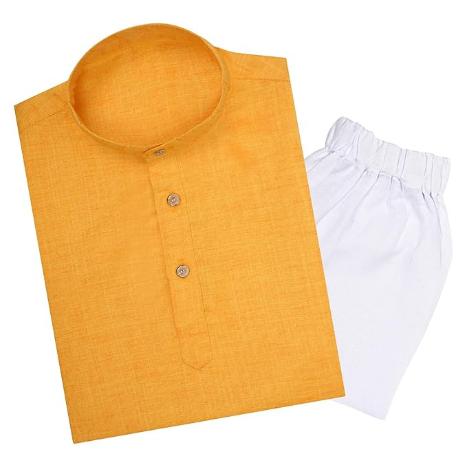 TinySteps Boys Kurta Pajama Set for 1-10 Years | Solid Color Cotton Ethnic Wear with Full Sleeves | Summer Comfortable Indian Outfit for Daily & Festive Occasions