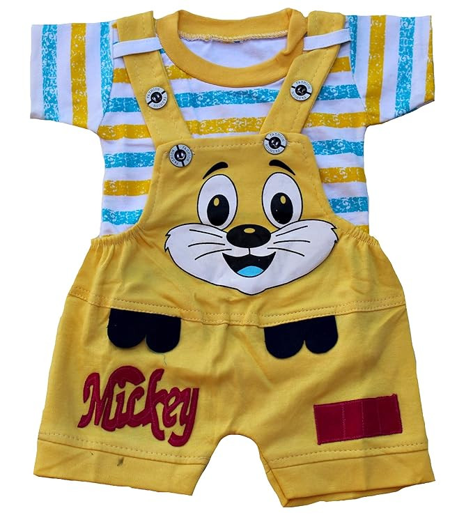 Baby Boys and Girls Dungree Dress Set