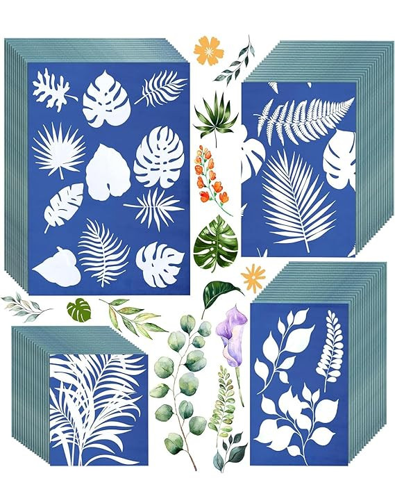 36pcs A6 Cyanotype Paper with English Instructions,Sun Sensitive Watercolor Paper, Nature Solar Drawing Paper Solar Activated Sun Printing Art Paper for Kids Adults DIY Crafts