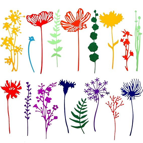 Patelai 17 Pieces Classic Style Carbon Steel Flower & Leaf Metal Cutting Dies for Scrapbooking, Card Making & Home Decor