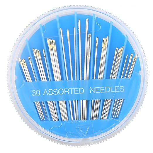 Hand Sewing Needles Set, 25 Pack, Assorted Sizes for Embroidery and Stitching