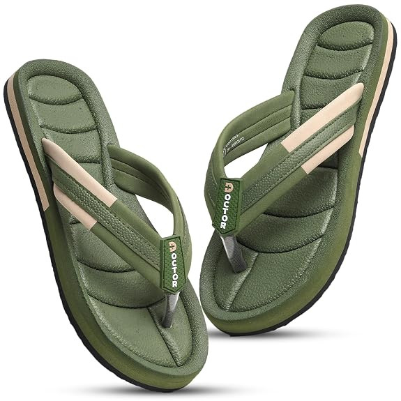 Men Sports Flip Flops | Lightweight Cushioned Thong Slippers for Everyday Wear | Anti-Slip Comfortable Casual Beach Sandals for Indoor Outdoor Use