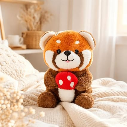 Red Panda Plush Comfort Toy | Super Soft & Squishy Cuddle Buddy | Colorful Gift for Babies, Girls, Boys | Unique Birthday, Return Gift | Medium Size - 35 cm