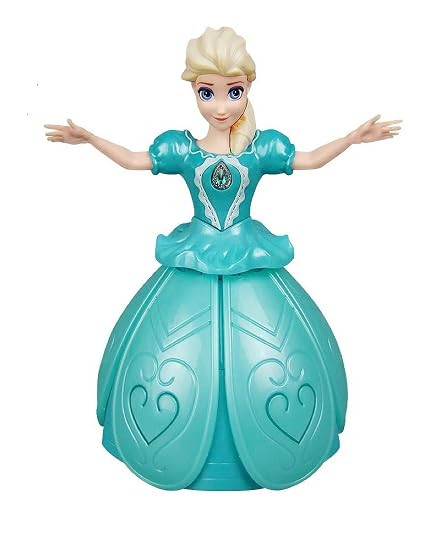 VGRASSP Dancing Singing Rotating Princess Doll Toy with Colorful LED Lights and Music - Battery Operated Interactive Revolving Cute Angel Doll - (Color As Per Stock)