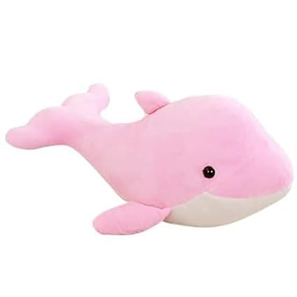 Pink Dolphin Stuffed Plush Toy, Soft Cuddly Animal, Ocean Theme, Gift for Kids
