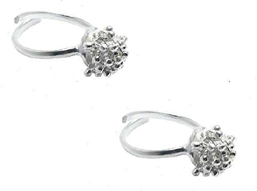 Women's Oxidized Silver Plated Toe Rings - Adjustable