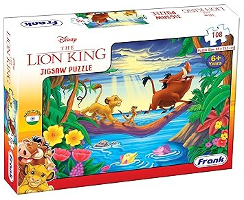 Frank Disney The Lion King Jigsaw Puzzle (108 Pieces) for Kids Above 6+ Years - Fun & Challenging Brain Booster Games - Educational Puzzle for Focus and Memory -11830