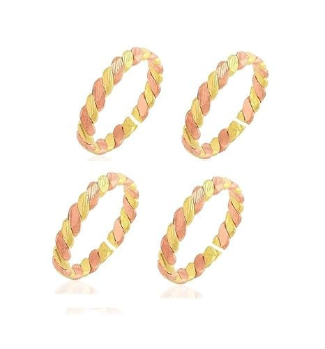 Adjustable Toe Ring and Thumb Ring Set, Contemporary Fashion Jewellery for Women, 2 Pieces