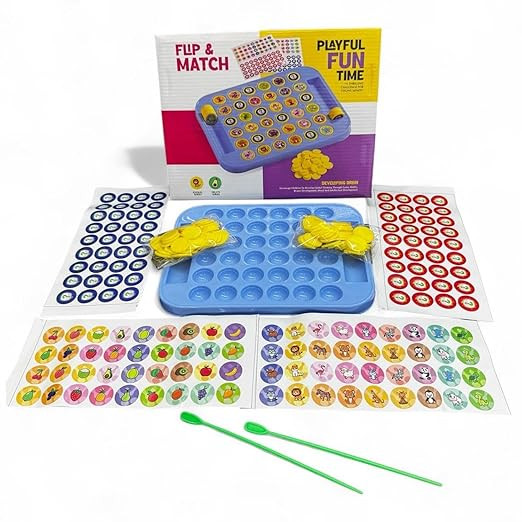 Flip & Match Memory Game for Kids | Educational STEM Matching Board Game | Interactive Family Brain Development Toy | Fun Learning Game for Ages 3+