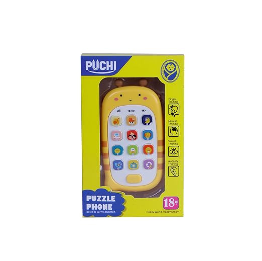 PUCHI Puzzle Phone for Kids – Interactive Learning Toy for Boys & Girls, Toddler Educational Smartphone with Fun Games & Sounds