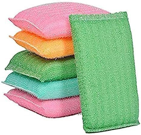 Multi-Colour Kitchen Scrubber Sponge Pads, Non-Scratch Cleaning, Pack of 12