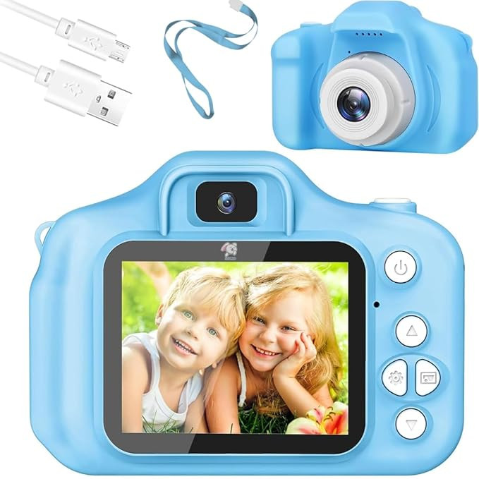 Storio Mini Digital Camera for Kids 3.0MP, 1080P HD Video Recorder, 2 Inch Screen, USB Rechargeable Photography Toy, Digicam with SD Card Support, Gift for Boys Girls Age 7-14 Years - Blue