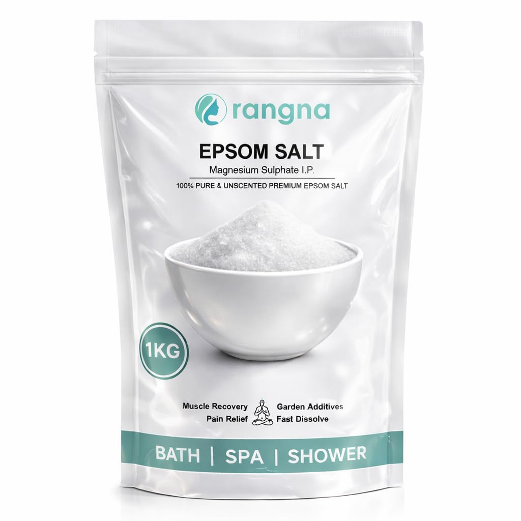 Epsom Bath Salt Crystal and Bath | For refreshing bath soak, relieves aches & pain - 1KG
