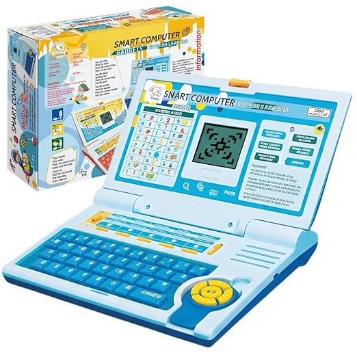 Storio Educational Kids Laptop Learning Toy for Boys & Girls Age 2–5 Years | Fun Activity Computer Toy | Learn Alphabet, Letters, Words, Numbers, Games, Music & Logic - Sky Blue