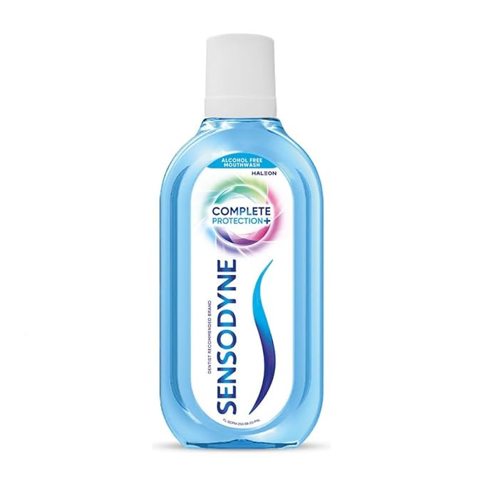 Sensodyne Mouthwash Complete Protection+ | Alcohol-free All-in-One Mouth Wash for Sensitivity Protection, Strong Teeth and Lasting Freshness, Pack of 250ml | No Burning Sensation