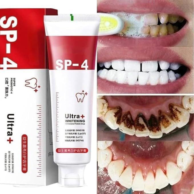 Original SP 4 Ultra Brightening Toothpaste Advanced Whitening Formula for Stain Removal and Enamel Protection-50 gm (Pack Of 1)