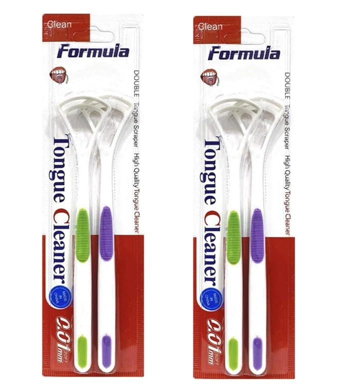 Tongue cleaner 2 sets of 2 unit total 4 no (2)